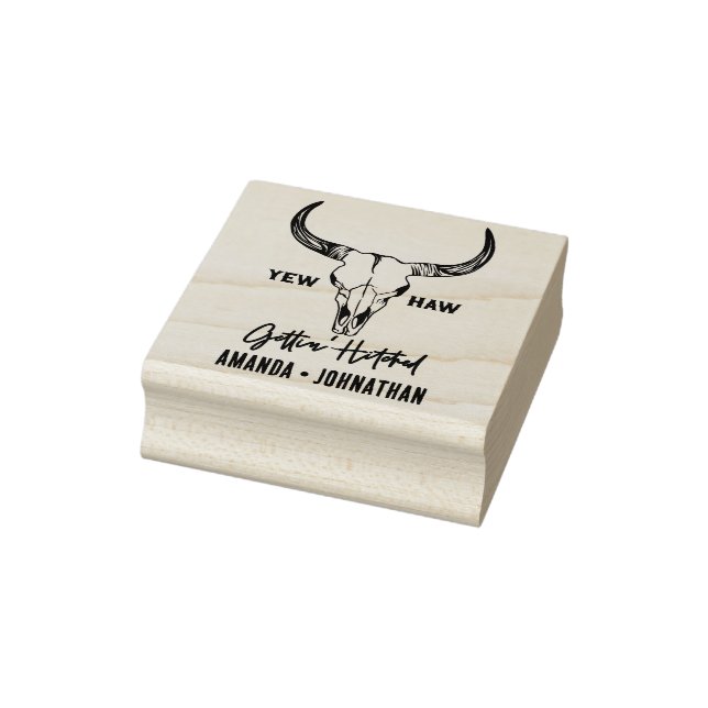 Nashville Bachelorette Party Gettin Hitched Custom Rubber Stamp (Stamp)