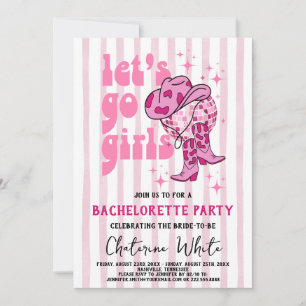 Nashville Bachelorette Rodeo Weekend Itinerary  Invitation