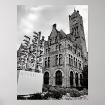 Nashville black and white poster