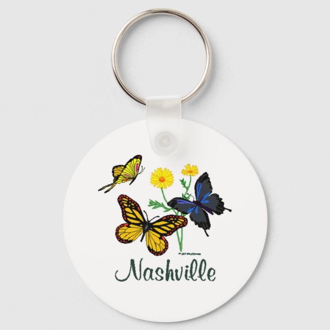 Nashville Butterflies Key Ring (Front)