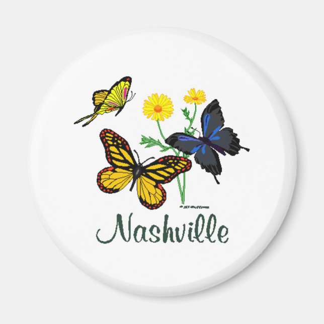 Nashville Butterflies Magnet (Front)