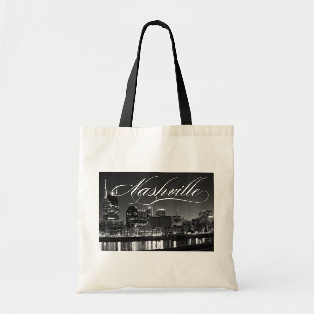 Nashville by Night Tennessee TN Tote Bag (Front)