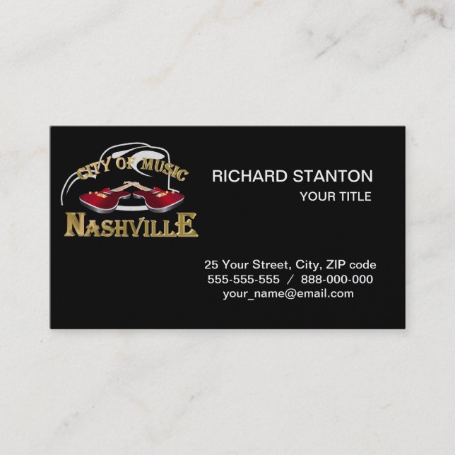 Nashville. City of music Business Card (Front)