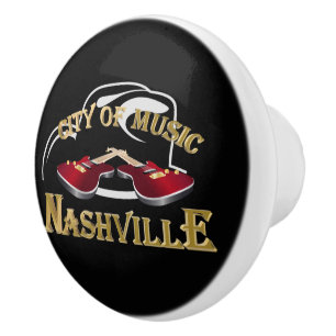 Nashville. City of music Ceramic Knob