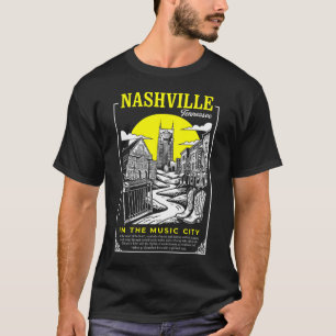 Nashville City Tennessee In The Music City T-Shirt