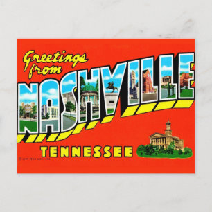 Nashville Colourful Greeting Postcard