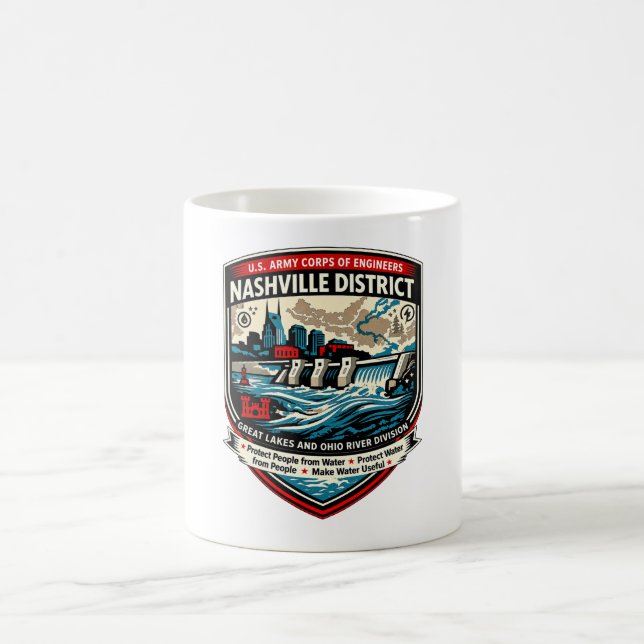 Nashville Corps of Engineers Shield Coffee Mug (Center)