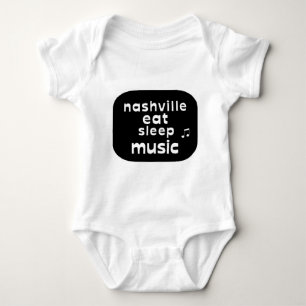 Nashville Eat Sleep Music Baby Bodysuit