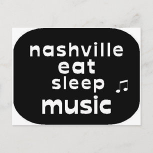 Nashville Eat Sleep Music Postcard