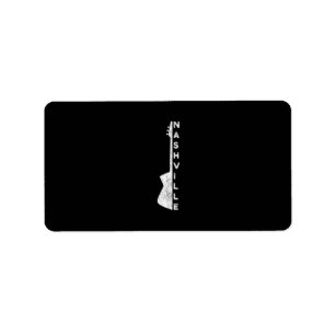 Nashville Guitar Country Music Lovers Gifts Label