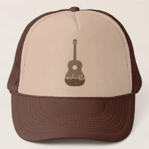 Nashville guitar Music City trucker hat