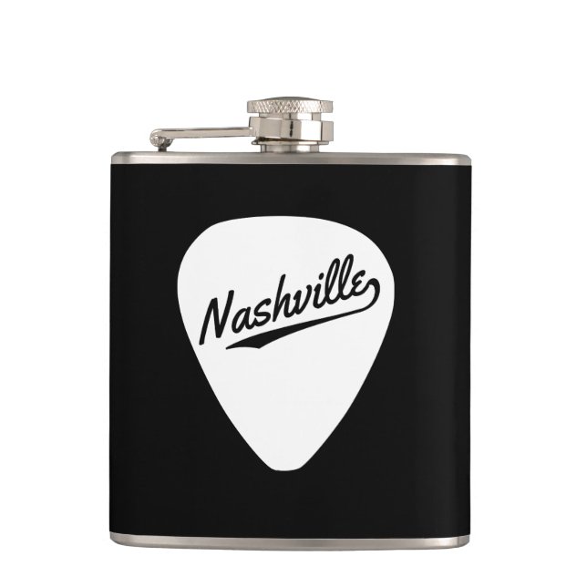 Nashville Guitar Pick Hip Flask (Front)