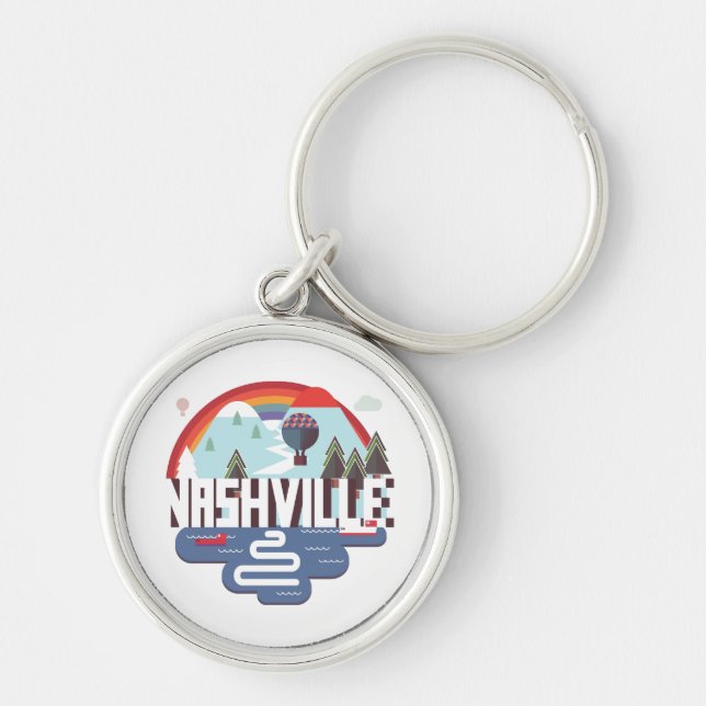 Nashville In Design Key Ring (Front)
