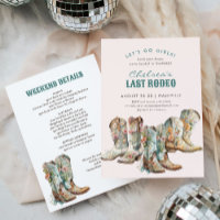 Nashville Last Rodeo Boots Bachelorette Party