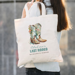 Nashville Last Rodeo Boots Bachelorette Party Tote Bag