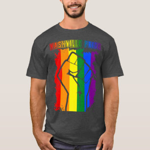 Nashville LGBT Pride Month LGBTQ Rainbow Flag For T-Shirt