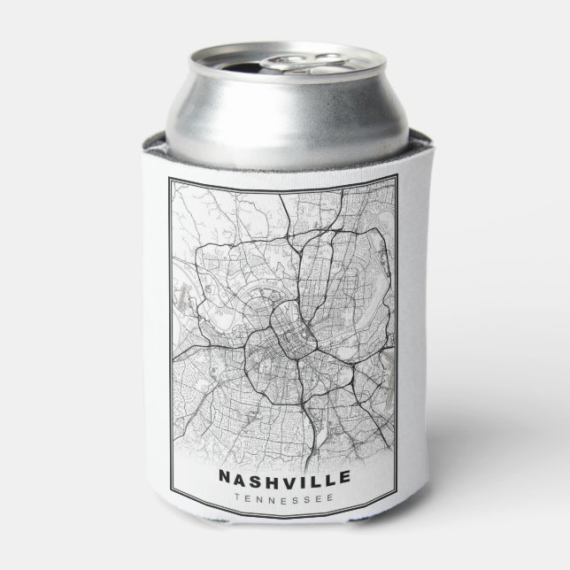 Nashville Map Can Cooler (Can Front)