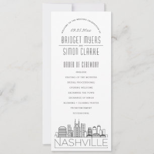 Nashville Modern Deco Wedding Program