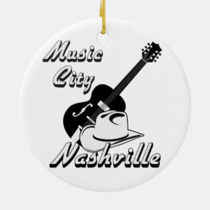 Nashville. Music city Ceramic Tree Decoration