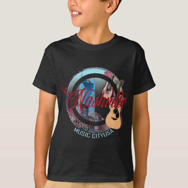 Nashville Music City Kids' T-Shirt (Front)