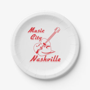 Nashville. Music city Paper Plate