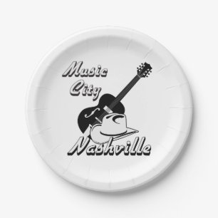 Nashville. Music city Paper Plate