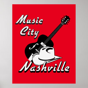 Nashville. Music city Poster