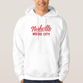 Nashville Music City Retro Red Glow Design – Hoodie