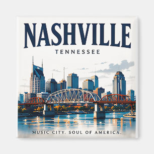 Nashville Music City Spirit Magnet