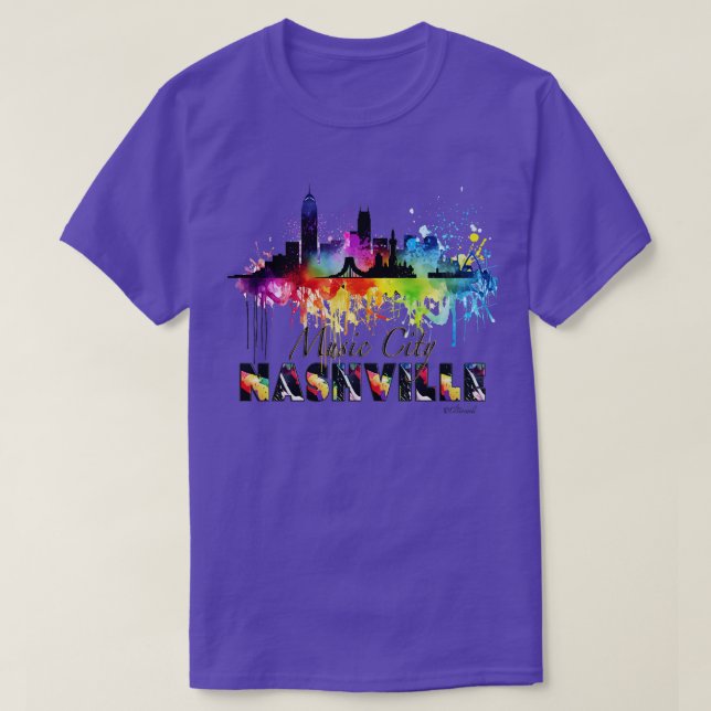 Nashville Music City T-Shirt (Design Front)