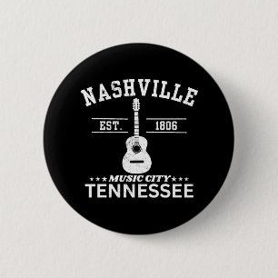 Nashville Music City Tennesse 6 Cm Round Badge
