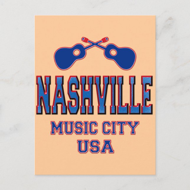 Nashville, Music City USA Postcard (Front)