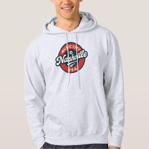 Nashville Music City USA Retro Badge – Vintage Hoodie