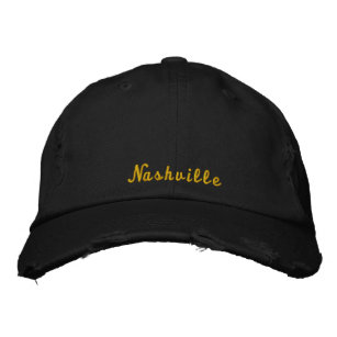 Nashville Music Notes Embroidered Hat