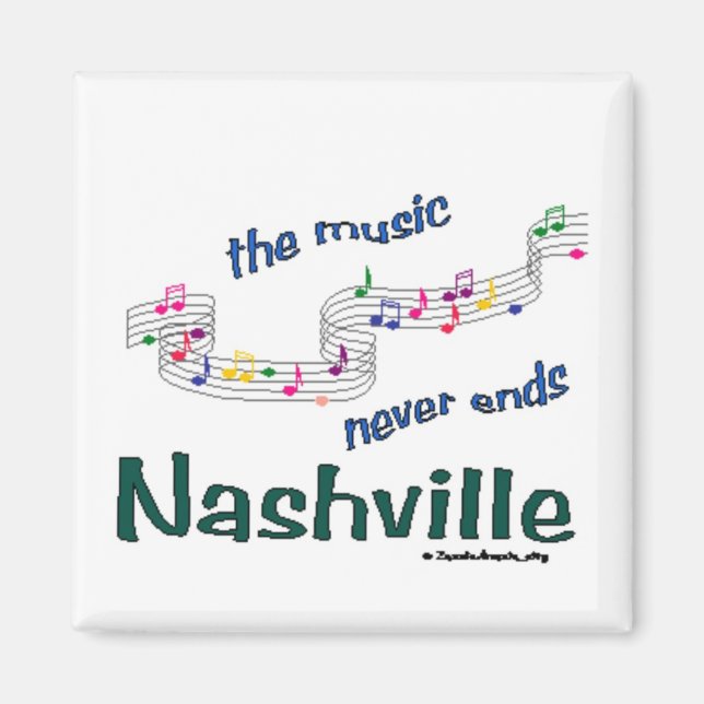 Nashville Music Notes Magnet (Front)