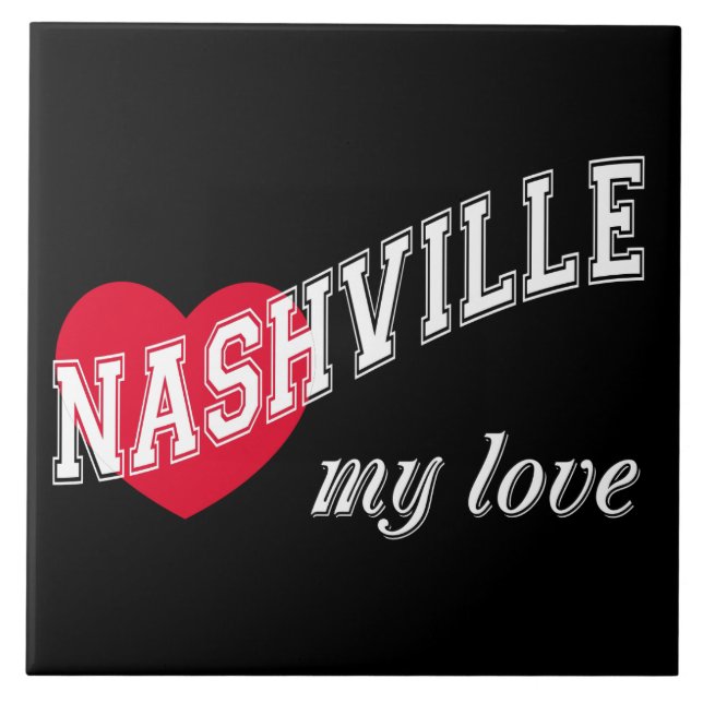 Nashville my love ceramic tile (Front)