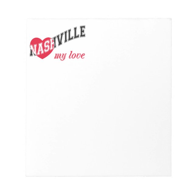 Nashville my love notepad (Front)