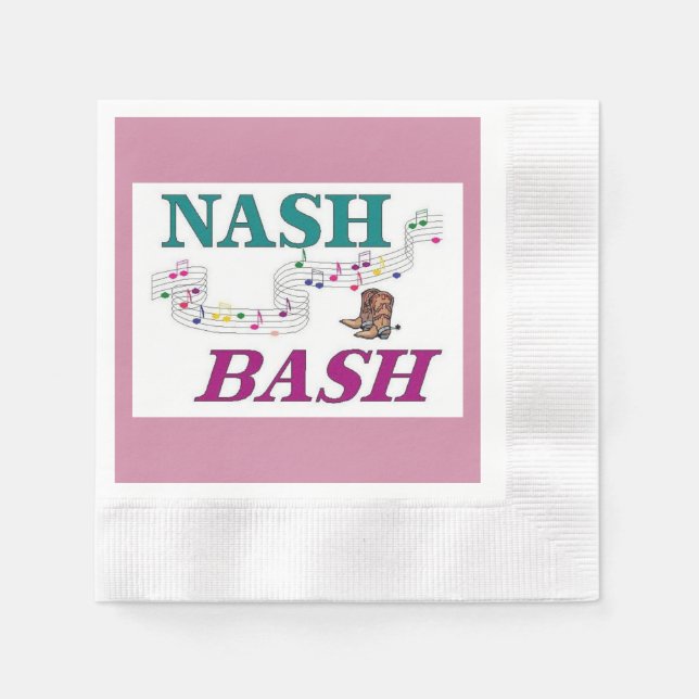 Nashville Nash Bash Music Napkin (Front)