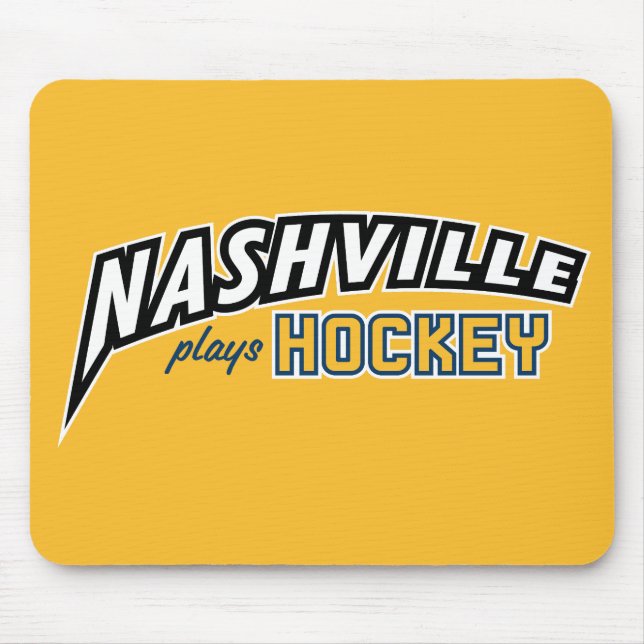Nashville Plays Hockey Gold Mouse Pad (Front)