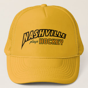 Nashville Plays Hockey Gold Trucker Hat