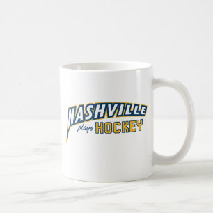 Nashville Plays Hockey White Mug