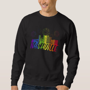 Nashville Pride Skyline Pride Parade Nashville Sweatshirt