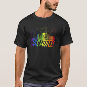 Nashville Pride Skyline  Pride Parade Nashville T-Shirt