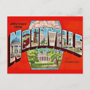  Nashville Retro Greeting  Postcard