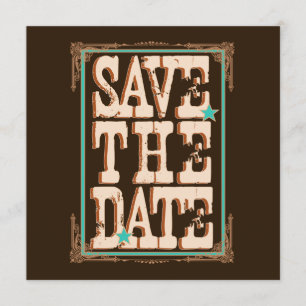 Nashville Save the Date:  Turquoise Save The Date