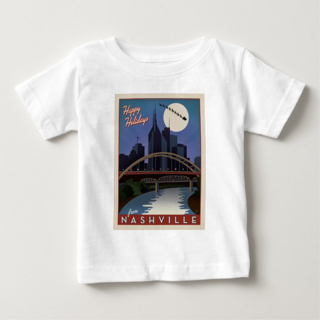 Nashville Skyline Baby T-Shirt (Front)