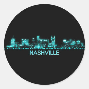 Nashville Skyline Classic Round Sticker