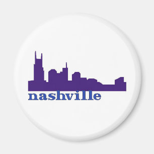 Nashville Skyline Purple Magnet