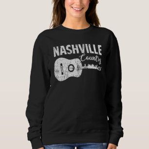 Nashville Skyline Tennessee Country Music Guitar P Sweatshirt