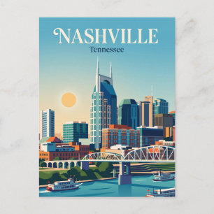 Nashville Skyline USA Postcard